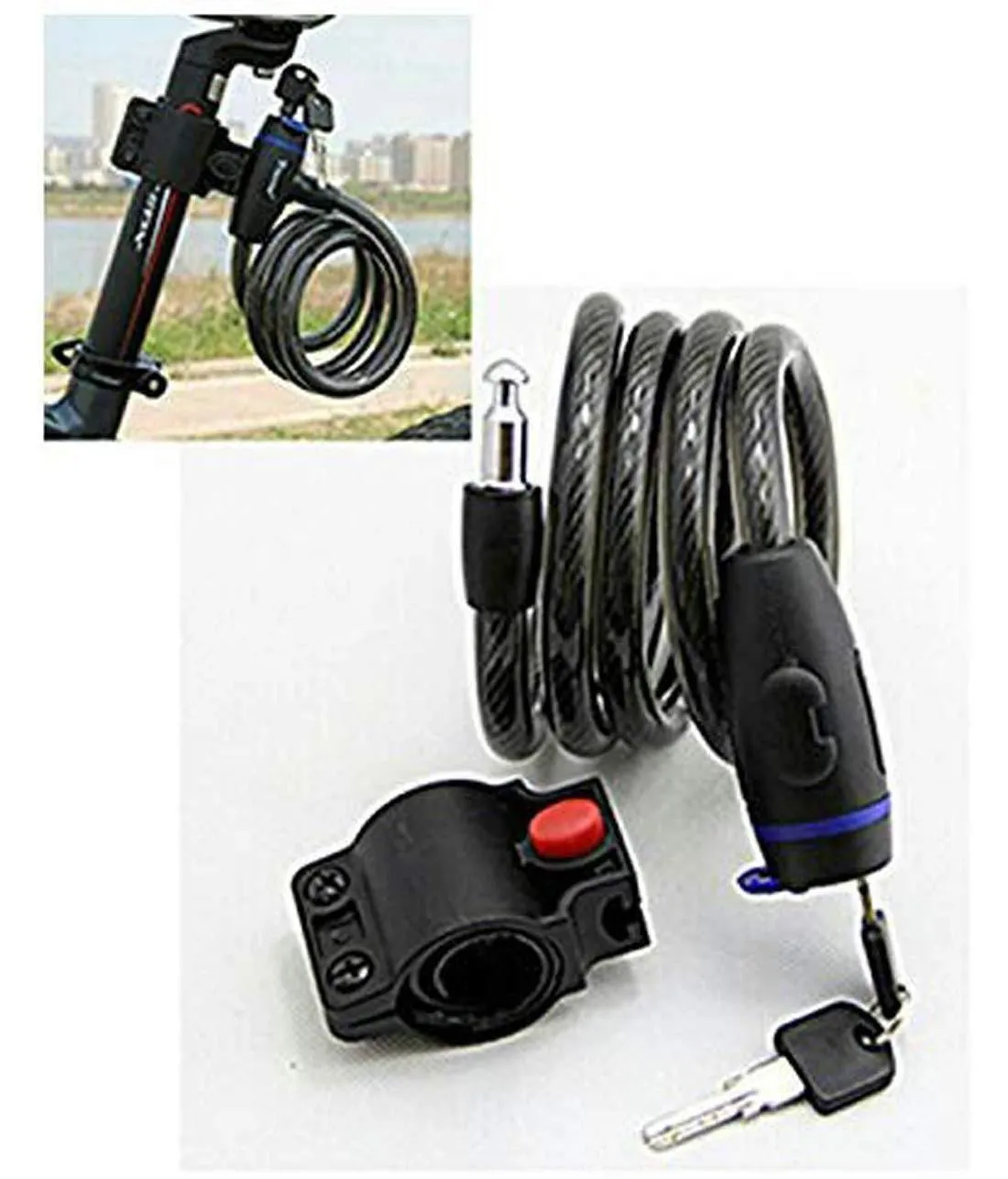 Prokick Heavy Duty Multipurpose Lock/Bicycle Cycle Bike Helmet Lock with Keys