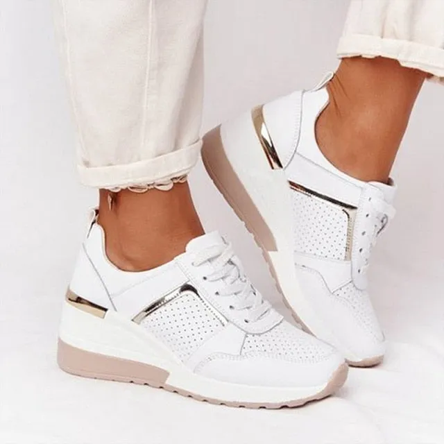 "Emani" Wedge Sneakers