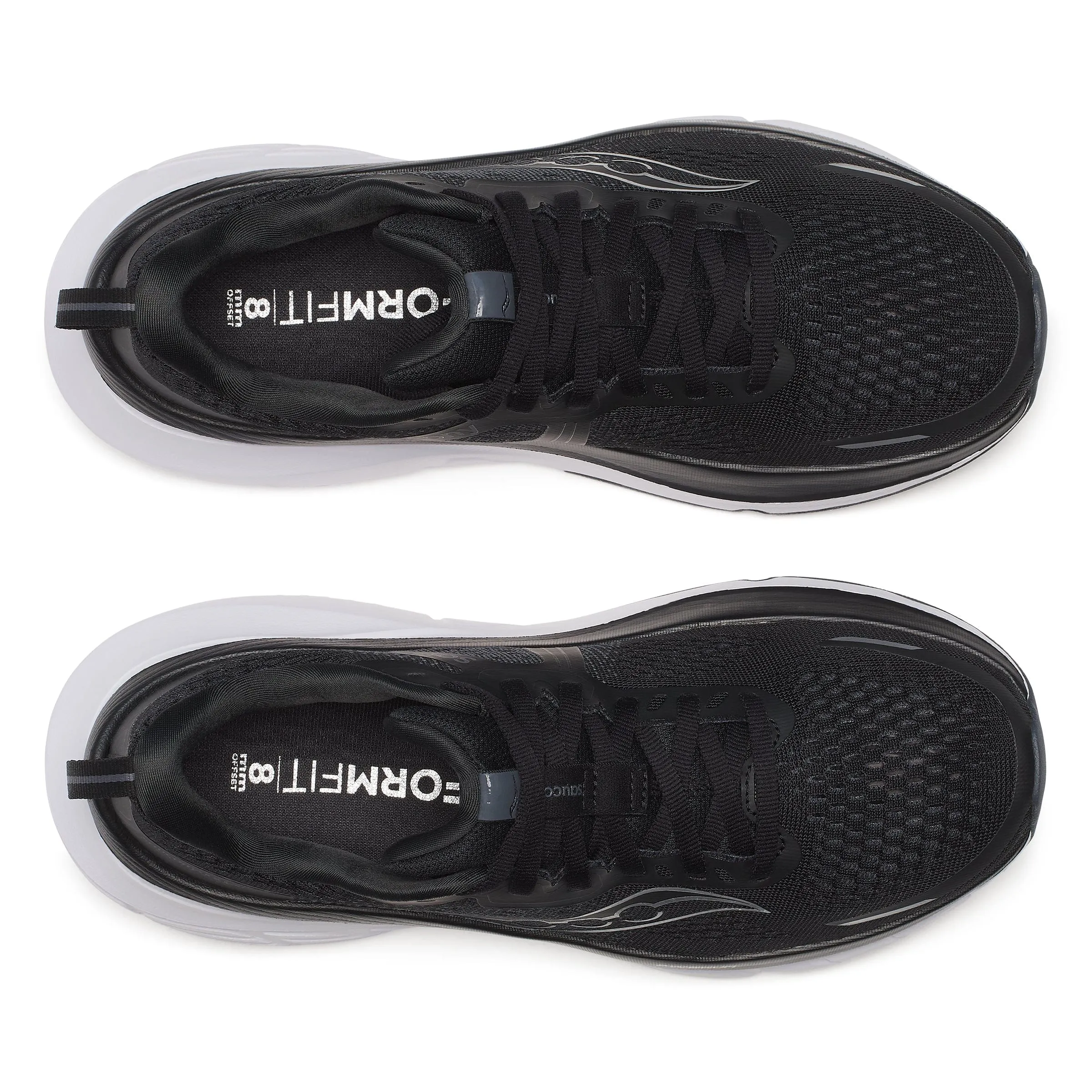 Saucony Women's Guide 18 Running Shoes in Black/White SS25