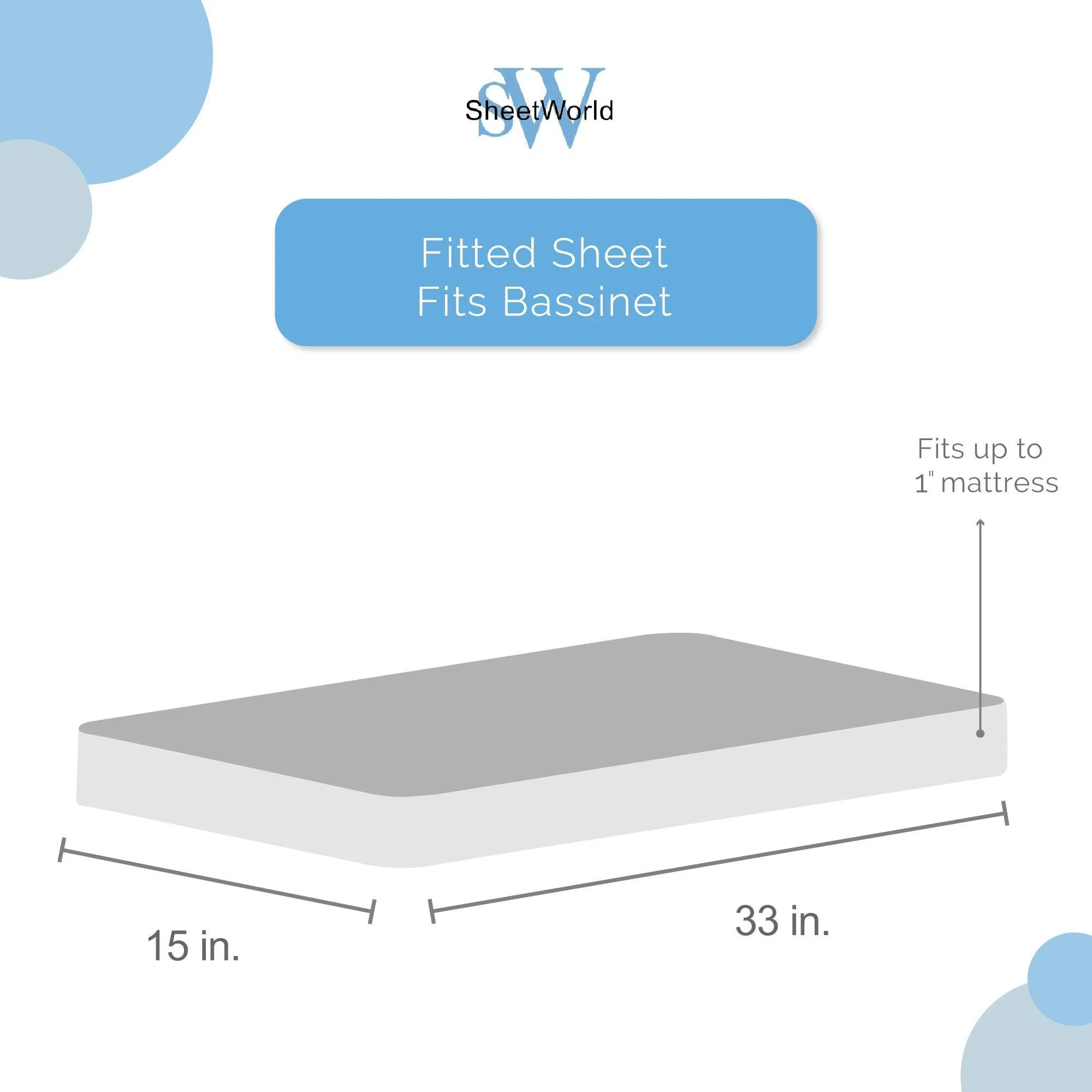 SheetWorld Fitted Bassinet Sheet - 100% Cotton Flannel - Sports Green