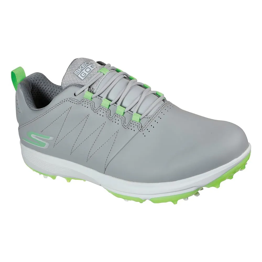 Skechers GO GOLF PRO 4 Spiked Shoes - Grey/Lime