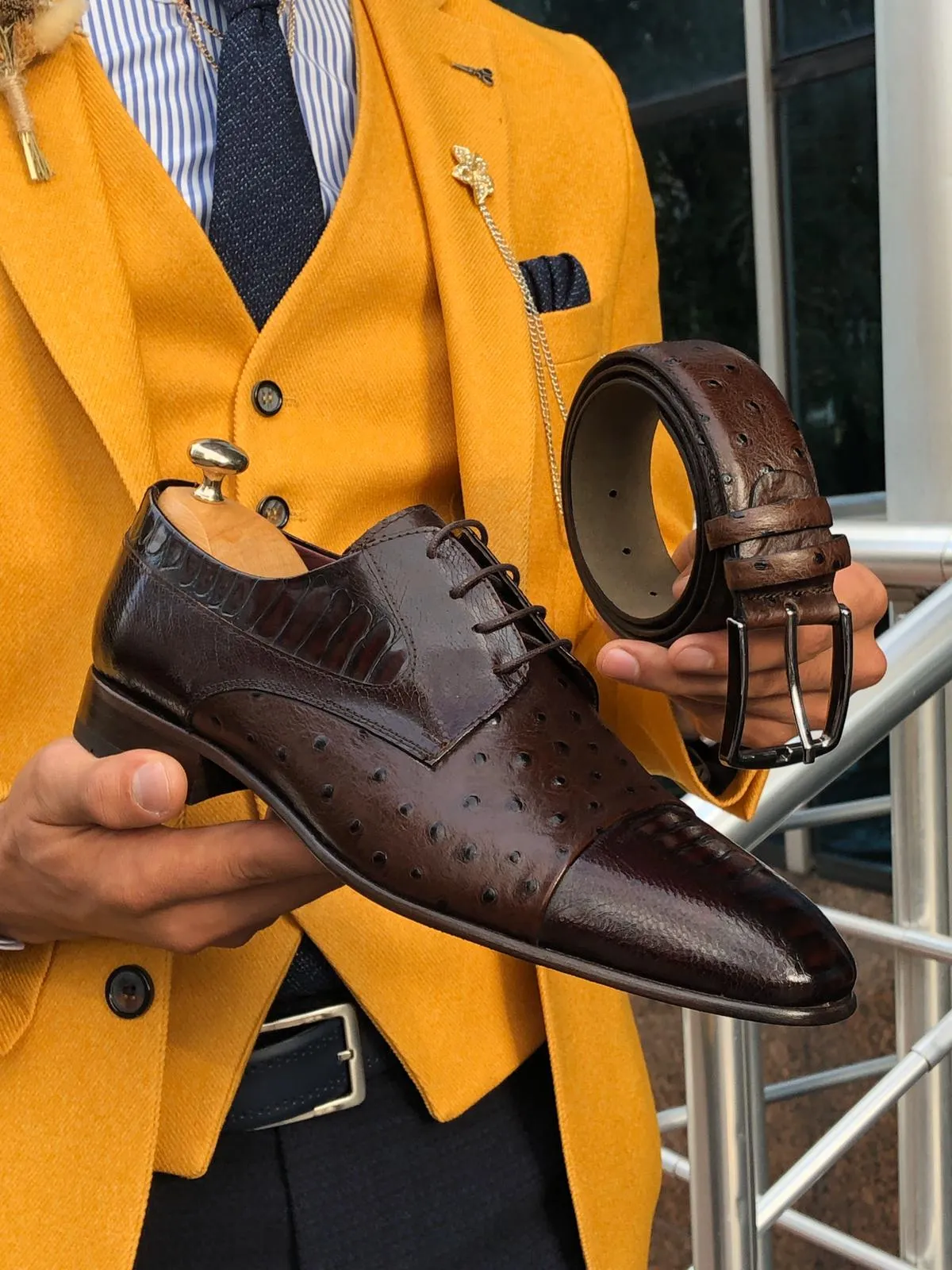 Special Edition Classic Brown Leather Sardnelli Shoes