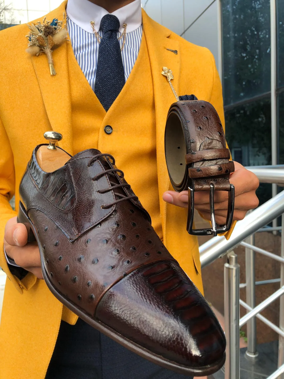 Special Edition Classic Brown Leather Sardnelli Shoes