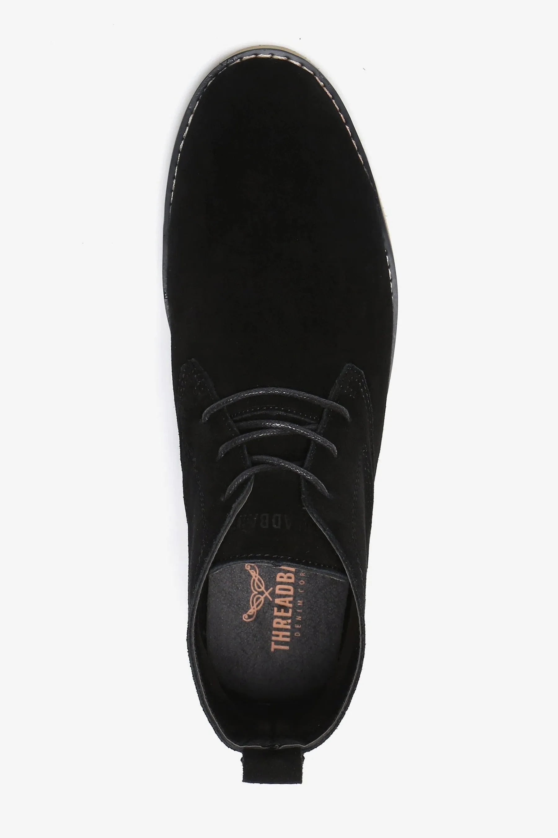 Threadbare Black Suede Desert Mens Boot
