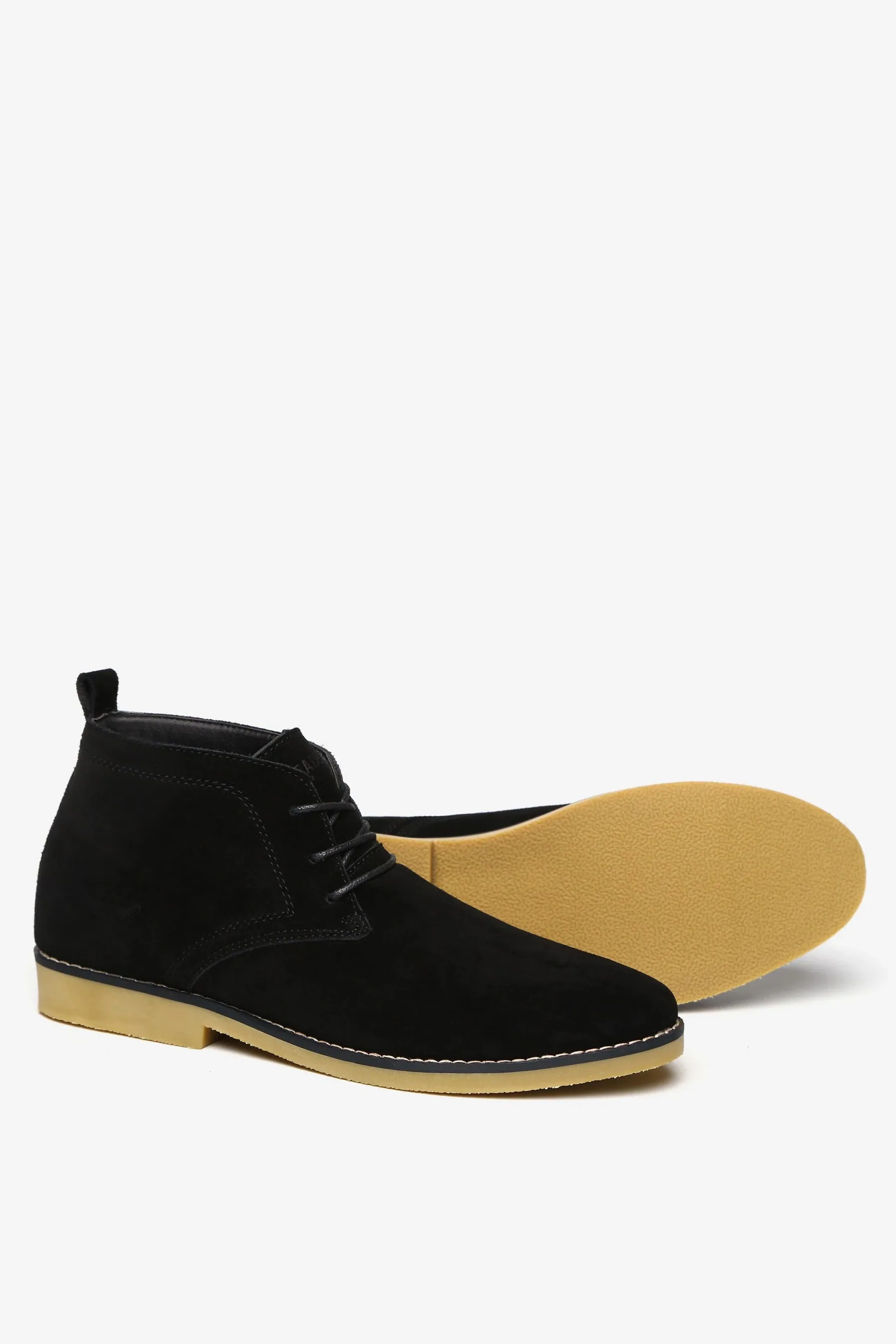 Threadbare Black Suede Desert Mens Boot