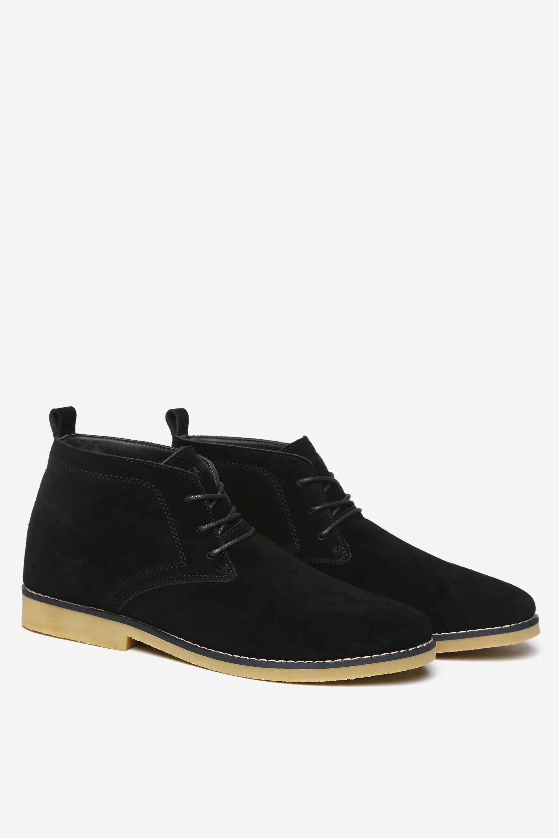 Threadbare Black Suede Desert Mens Boot