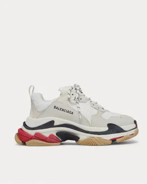 Triple S Mesh, Nubuck and Leather  White low top sneakers