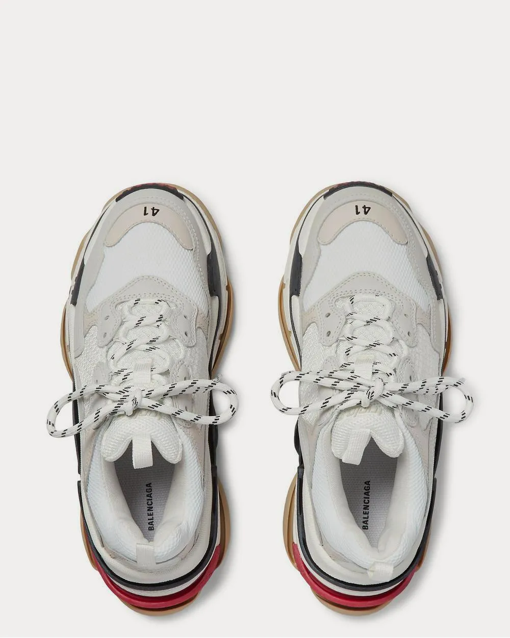 Triple S Mesh, Nubuck and Leather  White low top sneakers
