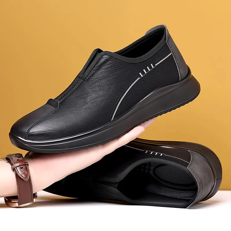 Versatile casual leather orthopedic shoes