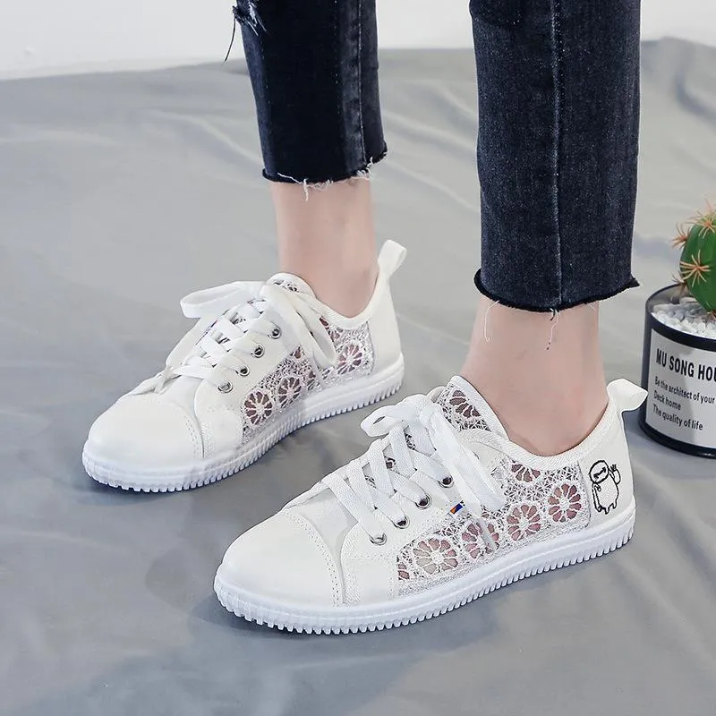 Versatile Summer Net Shoes Breathable Flat Casual Shoes