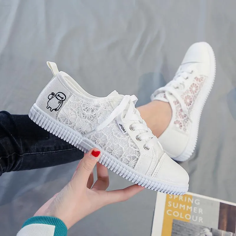 Versatile Summer Net Shoes Breathable Flat Casual Shoes