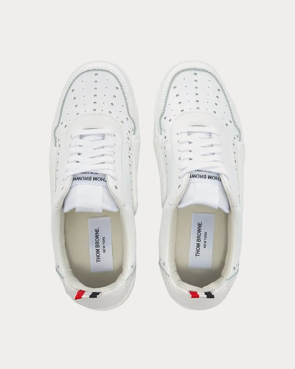 Vitello Calfskin Basketball White Low Top Sneakers