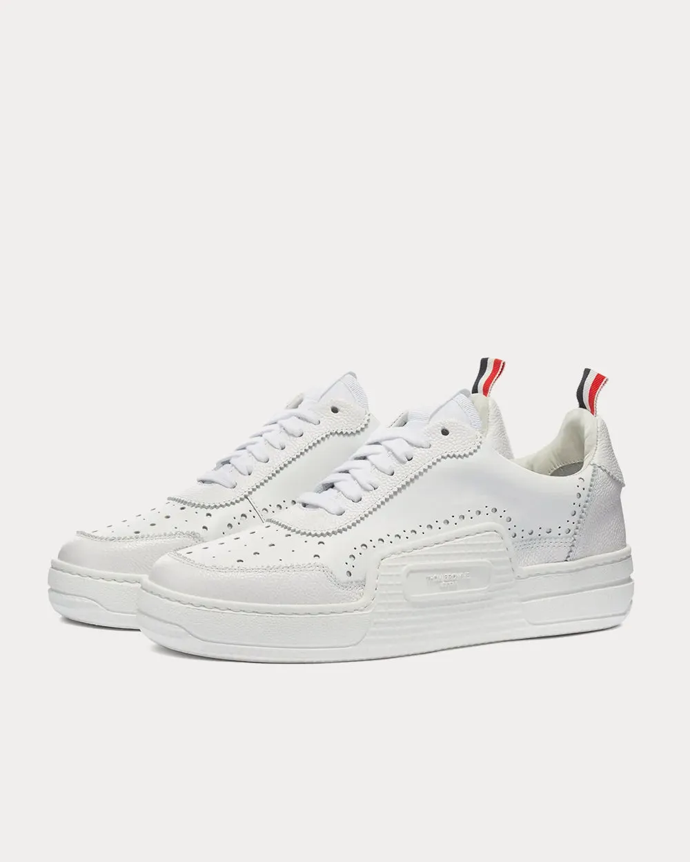 Vitello Calfskin Basketball White Low Top Sneakers