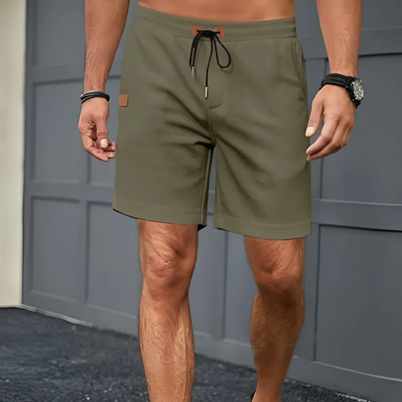 Waffle Texture Shorts – Adjustable Fit with Secure Pockets