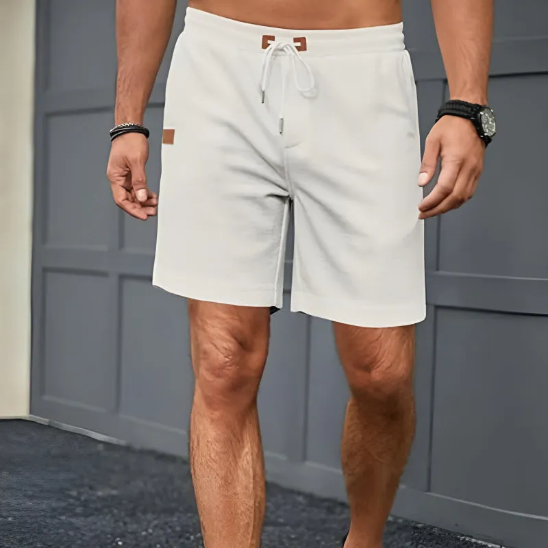Waffle Texture Shorts – Adjustable Fit with Secure Pockets