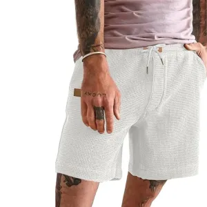 Waffle Texture Shorts – Adjustable Fit with Secure Pockets