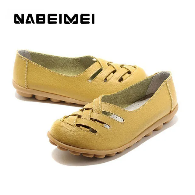 Women's shoes Pig Leather Flat with Superstar Big size 34-44 Oxford shoes women loafers 2017 Casual shoe Summer shoes cheap