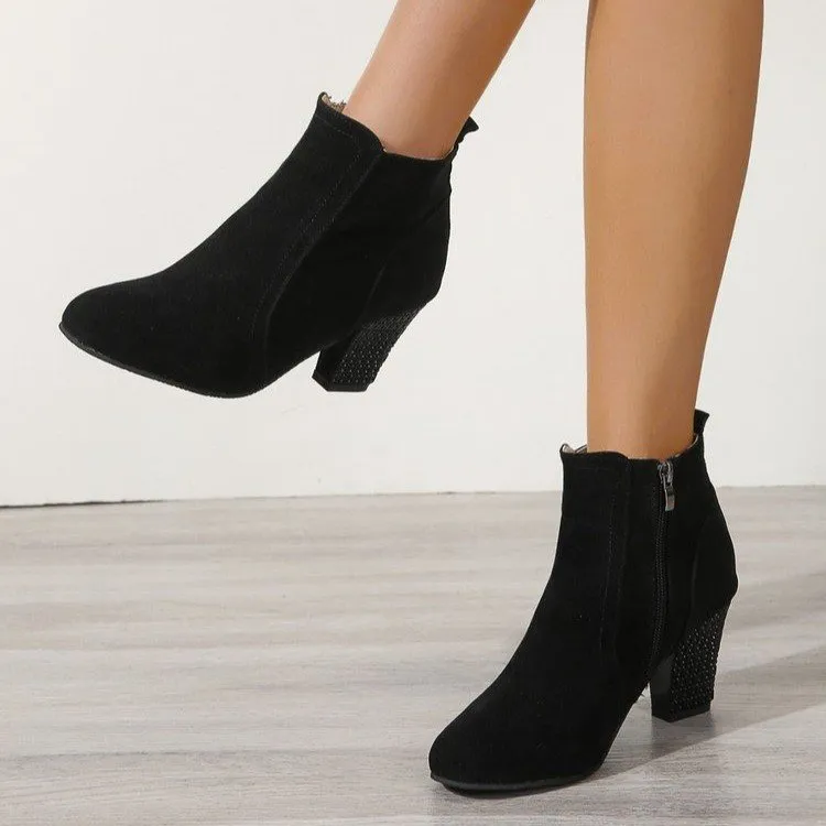 Women's Suede Deep Cut Martin Boots – Fashion Style