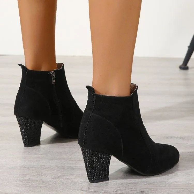 Women's Suede Deep Cut Martin Boots – Fashion Style
