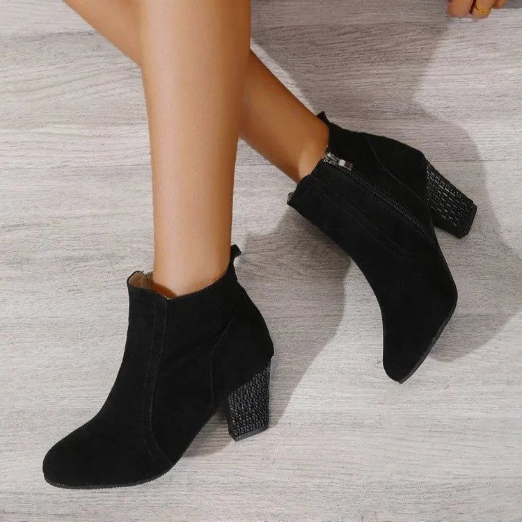 Women's Suede Deep Cut Martin Boots – Fashion Style