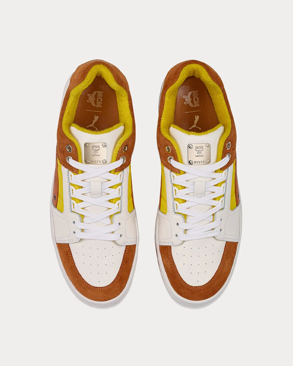 x MCM Slipstream Yellow / Bright White / Vibrant Yellow Low Top Sneakers
