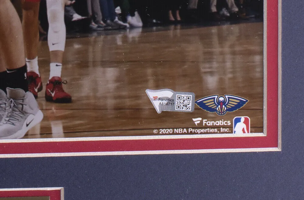 Zion Williamson Signed Framed 16x20 New Orleans Pelicans vs Spurs Photo Fanatics